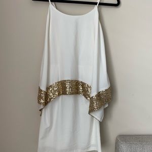 Nice midi sequin prom white dress